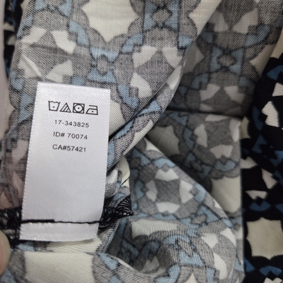 NWT LOFT Dress Sleeveless Geometric Print Short Tie Waist Size Medium - Picture 9 of 9